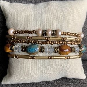 Multi strand Beaded Toggle Bracelet